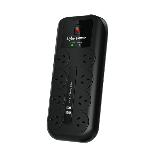CyberPower 8-Port Surge Protector With USB Charging Ports ...