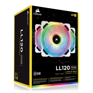 Corsair White LL120 RGB 120mm Dual Light Loop Fan Lighting