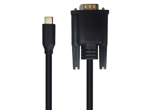 Cruxtec CTV4K-02-BK USB-C to VGA Male 2m Black Cable Monitor