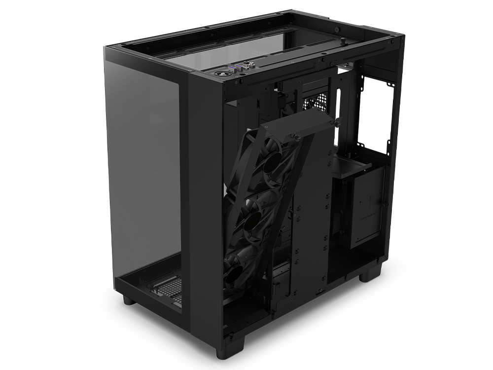 NZXT H9 Flow DualChamber MidTower Airflow Case Matte Black NZXT