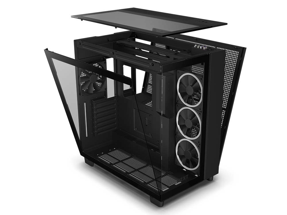 NZXT H9 Elite Premium DualChamber MidTower Airflow Case Matte Black
