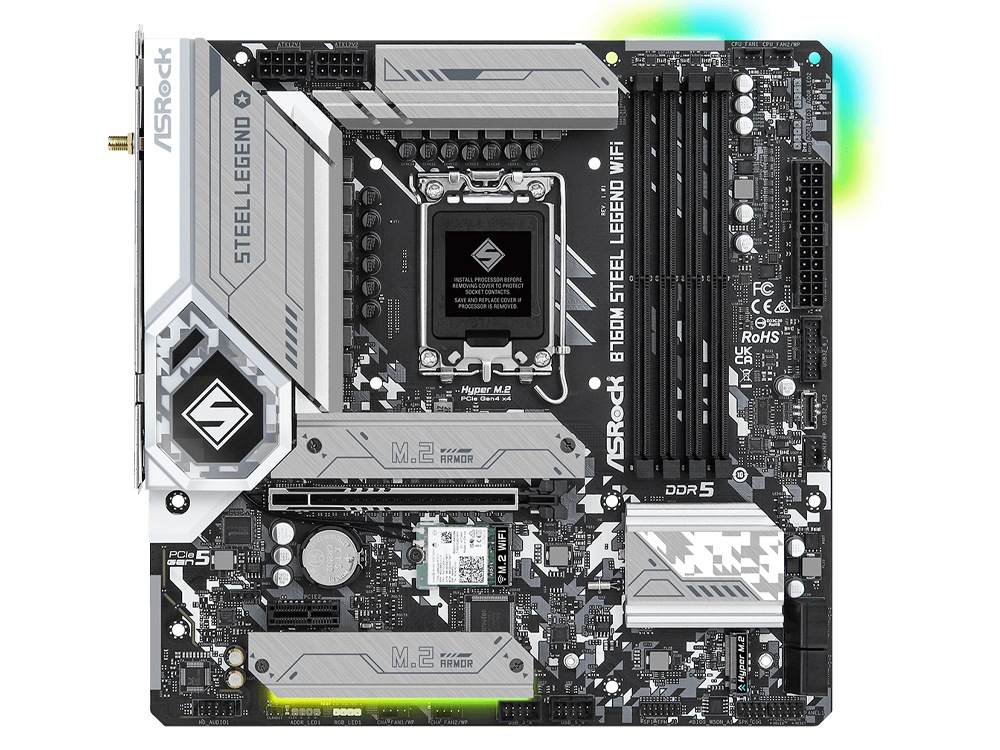 ASRock B760M Steel Legend WiFi LGA1700 DDR5 mATX Intel Motherboard