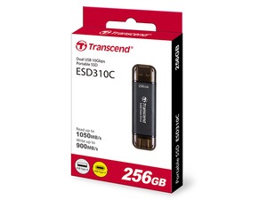 [中古] ポータブルSSD ESD310 256GB Transcend ESD310 256GB 10Gbps OTG Portable SSD - Black | External SSD