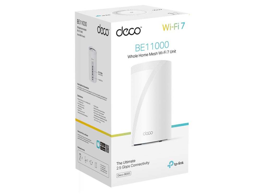 TP-Link Deco BE65 BE11000 Whole Home Mesh Wi-Fi 7 System (1-pack ...