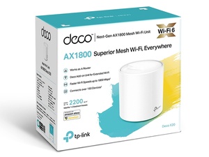 TP-Link Deco X20 AX1800 Whole Home Mesh Wi-Fi System (1-Pack