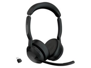 Jabra Evolve2 55 Stereo MS-Certified Bluetooth ANC Headset with USB-C Adapter