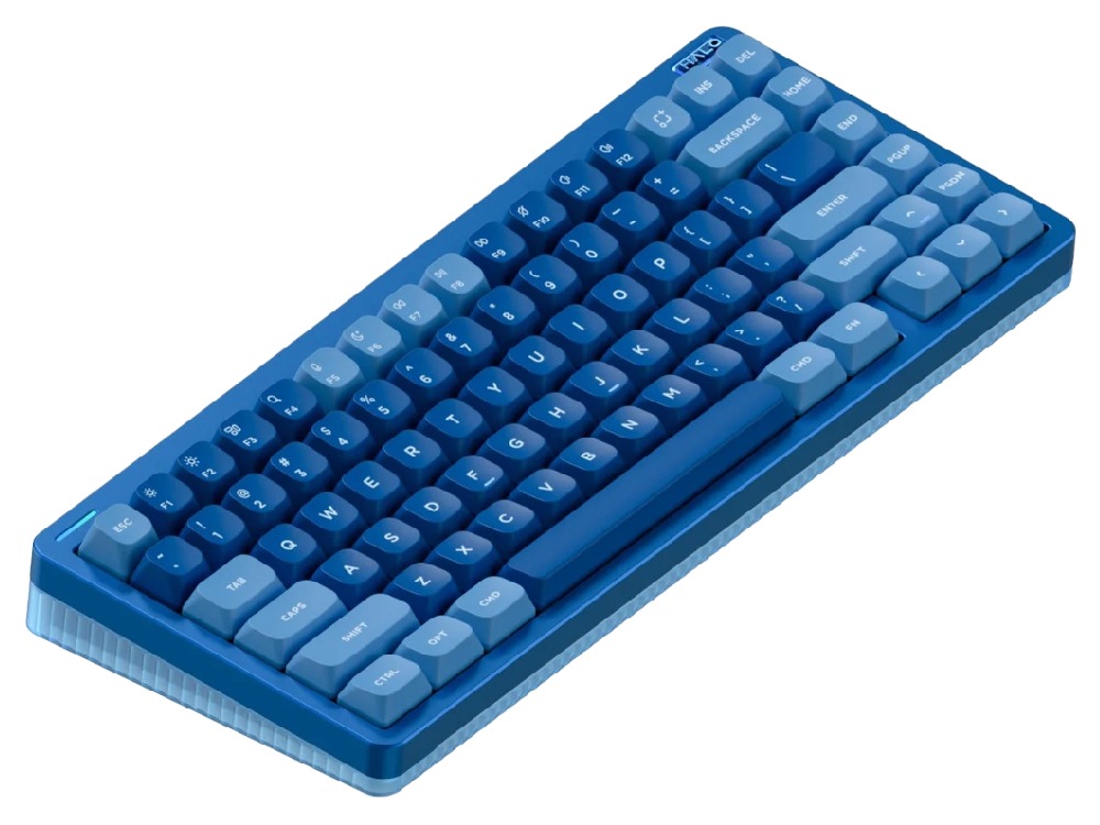 本日限り NuPhy Halo75 v2 ブルー Raspberry 透過キー付 NuPhy Halo75 V2 Raspberry軸（46gf） : nuphy Halo75 V2