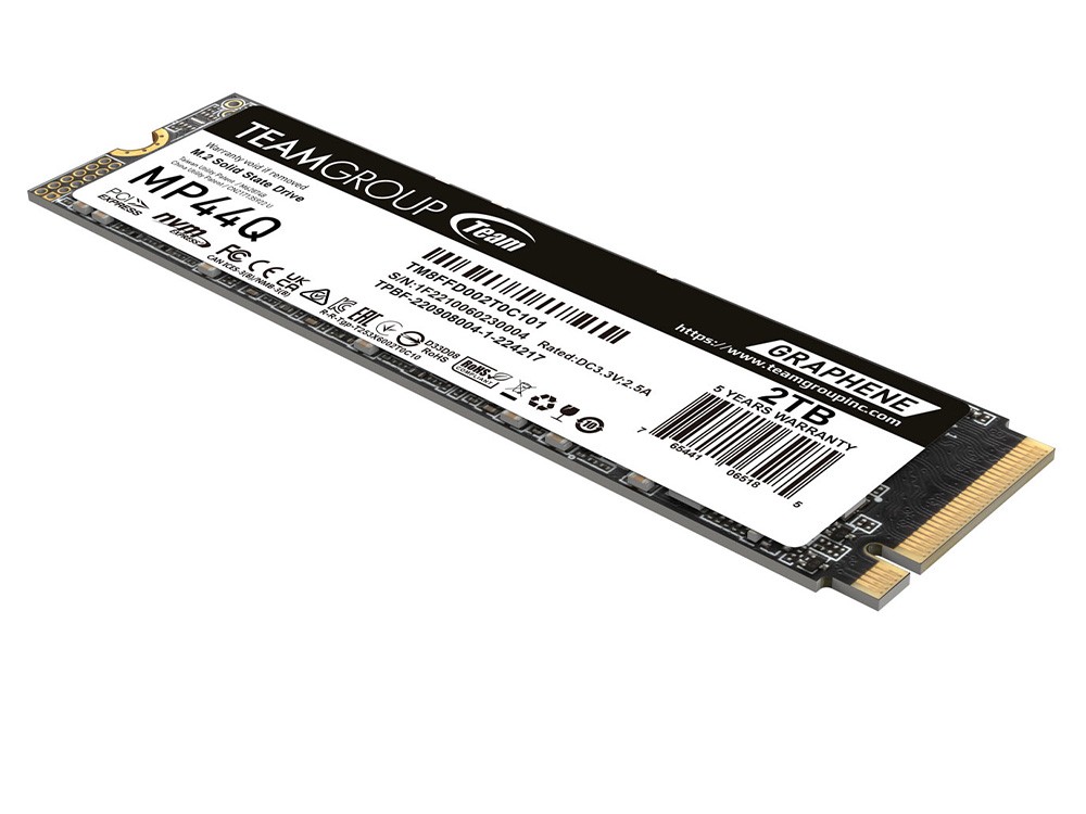 TEAMGROUP M.2 SSD 2TB 2280 PCIe Gen4x4新品 Team Group MP44Q 2TB PCIe Gen4 M.2 2280 NVMe SSD [TM8FFD002T0C101]