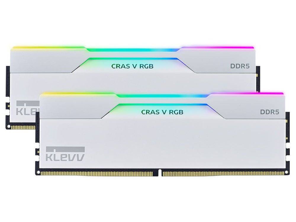 KLEVV CRAS V 64GB（32G×2） DDR5 6000MHz Klevv CRAS V RGB 64GB (2 x 32GB) DDR5 6000MHz CL30 Desktop Memory