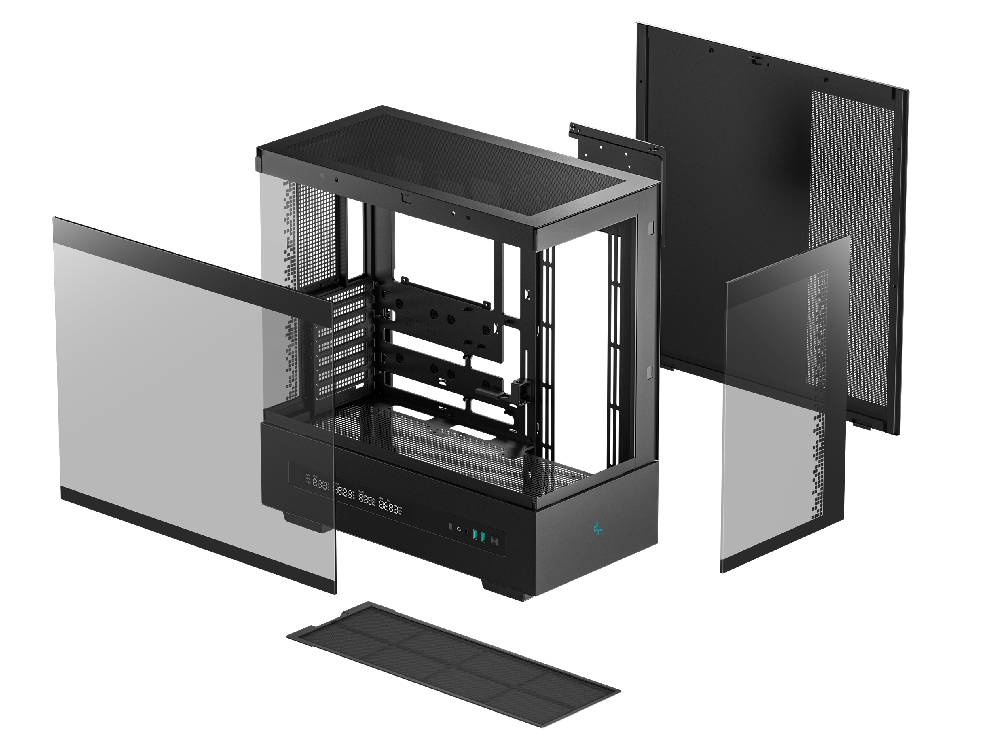 DeepCool CH690 DIGITAL Tempered Glass Mid-Tower Case - Black [R-CH690 ...