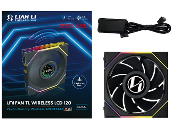 Lian Li Uni Fan TL120 LCD Reverse Blade Wireless ARGB 120mm Fan