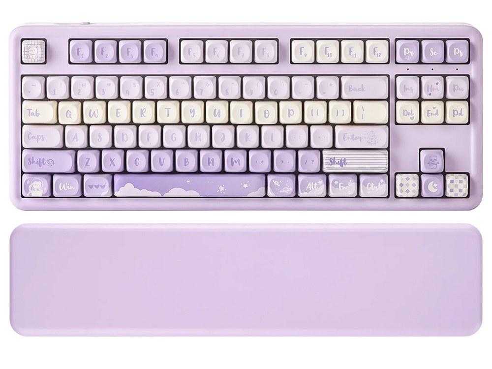 YUNZII B87 キーボード / パープル / ココアクリームV2スイッチ Amazon | YUNZII B87 ワイヤレスメカニカルキーボード