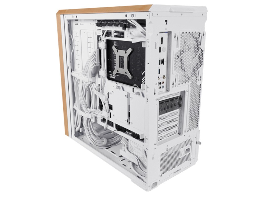 Lian Li Lancool 217 Wood Frame Mid-Tower Case - White [PC-LAN217W]
