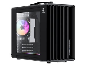 Karuza WJS2 Mini Portable Micro-ATX Case Black [STC-WJS2 glass