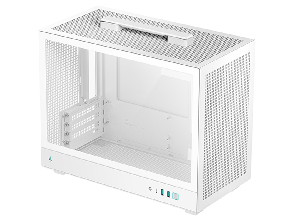 DeepCool CH160 PLUS Micro-ATX Case - White [R-CH160-WHNGM0-G]