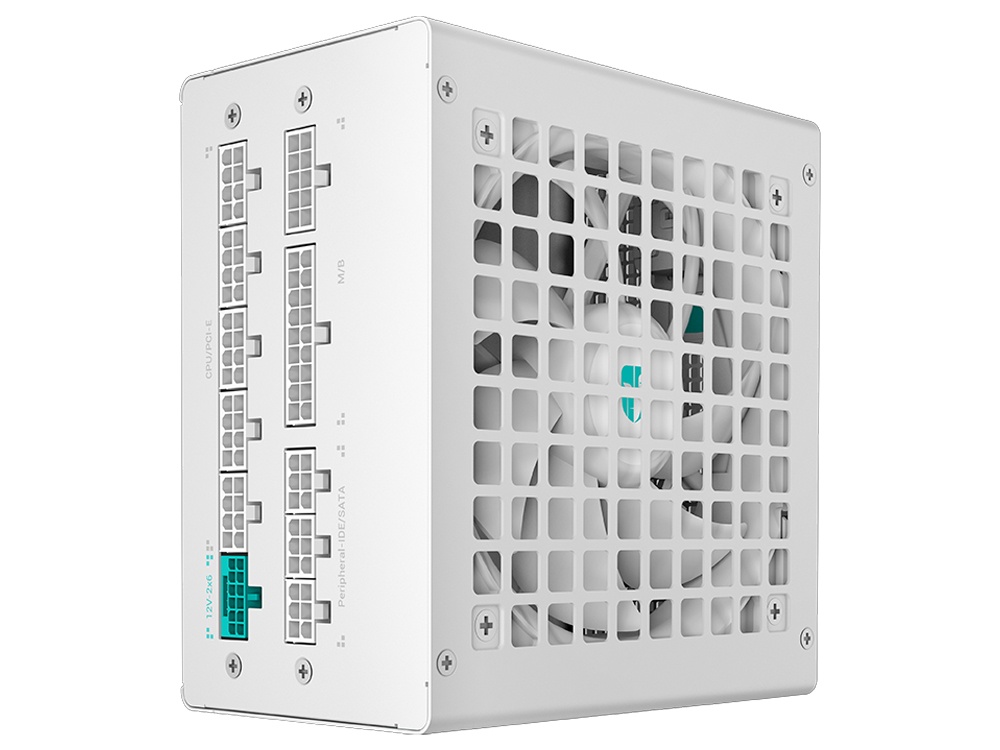 DeepCool PQ750G WH 750W 80+ Gold ATX 3.1 PCIe 5.1 Fully Modular Power Supply - White