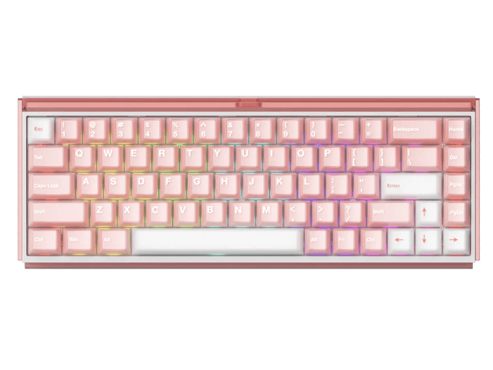 Akko Ray68 AstroAim Magnetic Switch RGB Wired Mechanical Keyboard - Misty Pink & White