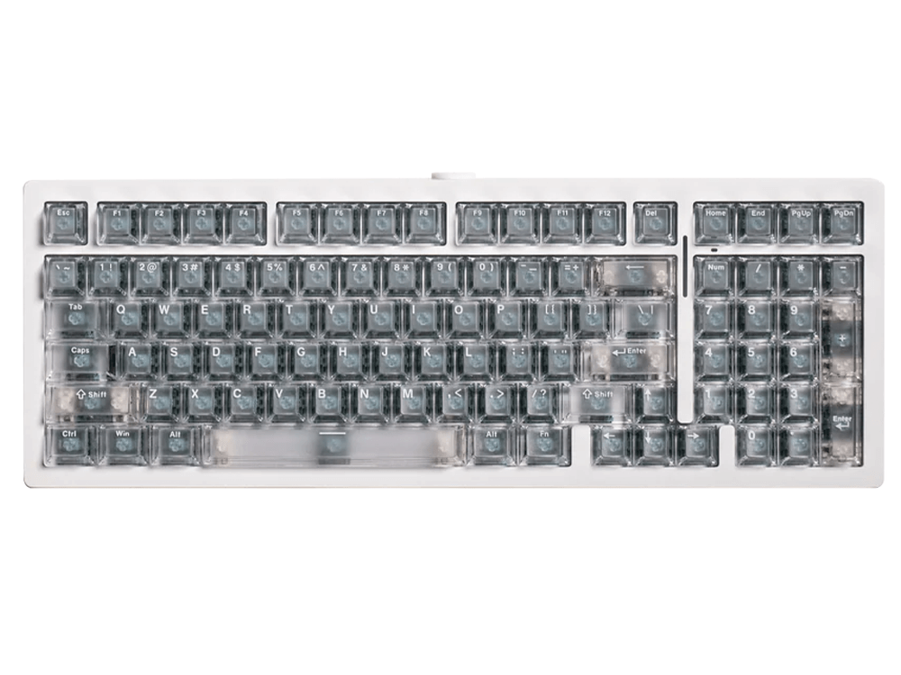 MonsGeek M2 V5 HE Magnetic Keyboard - White Transparent