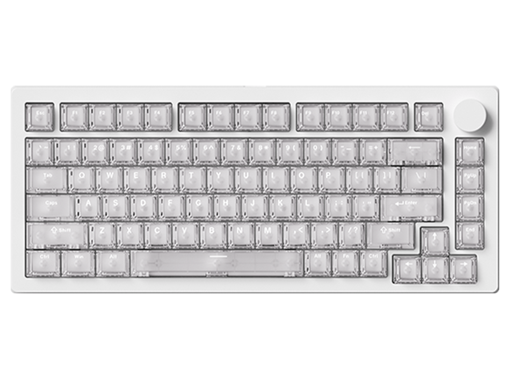 MonsGeek M1 V5 HE SP AstroAim Magnetic Keyboard - White Transparent (TMR Version)