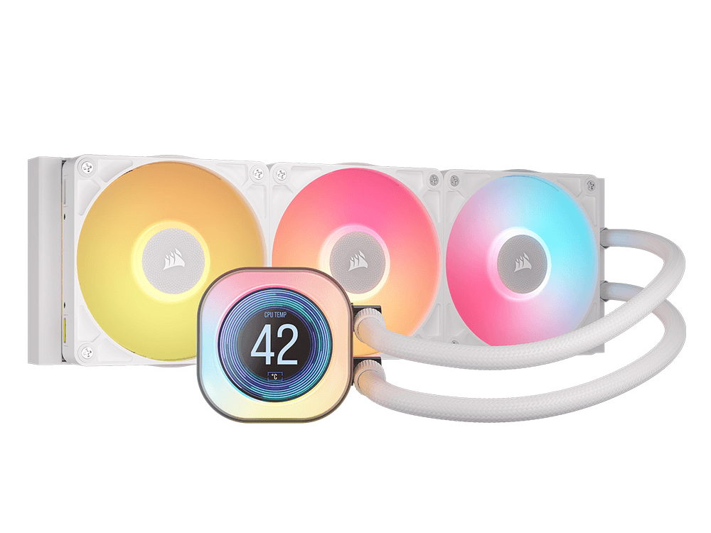 Corsair iCUE LINK TITAN 360 RX LCD Liquid CPU Cooler - White