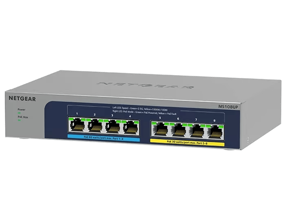 NETGEAR 8-port Ultra60 PoE++ Multi-Gigabit (2.5G) Ethernet Unmanaged Switch