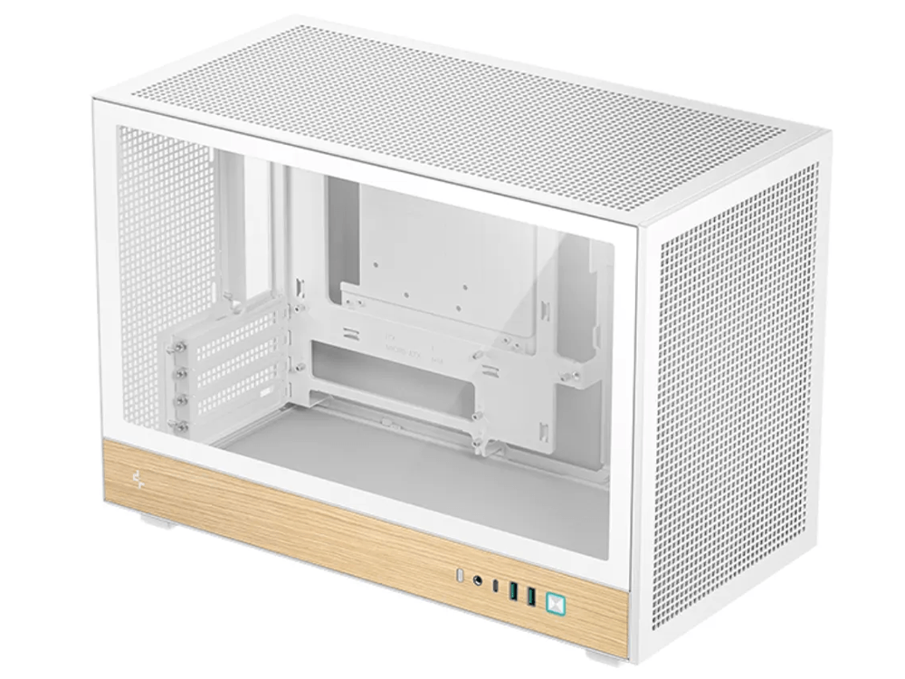 DeepCool CH260 WOOD Micro ATX Case - White [R-CH260-WHNWM0-G-1]