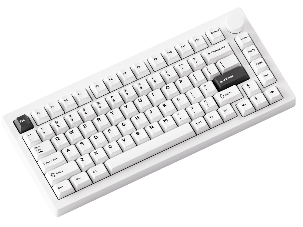 Akko 5075S RGB Keyboard - Black on White