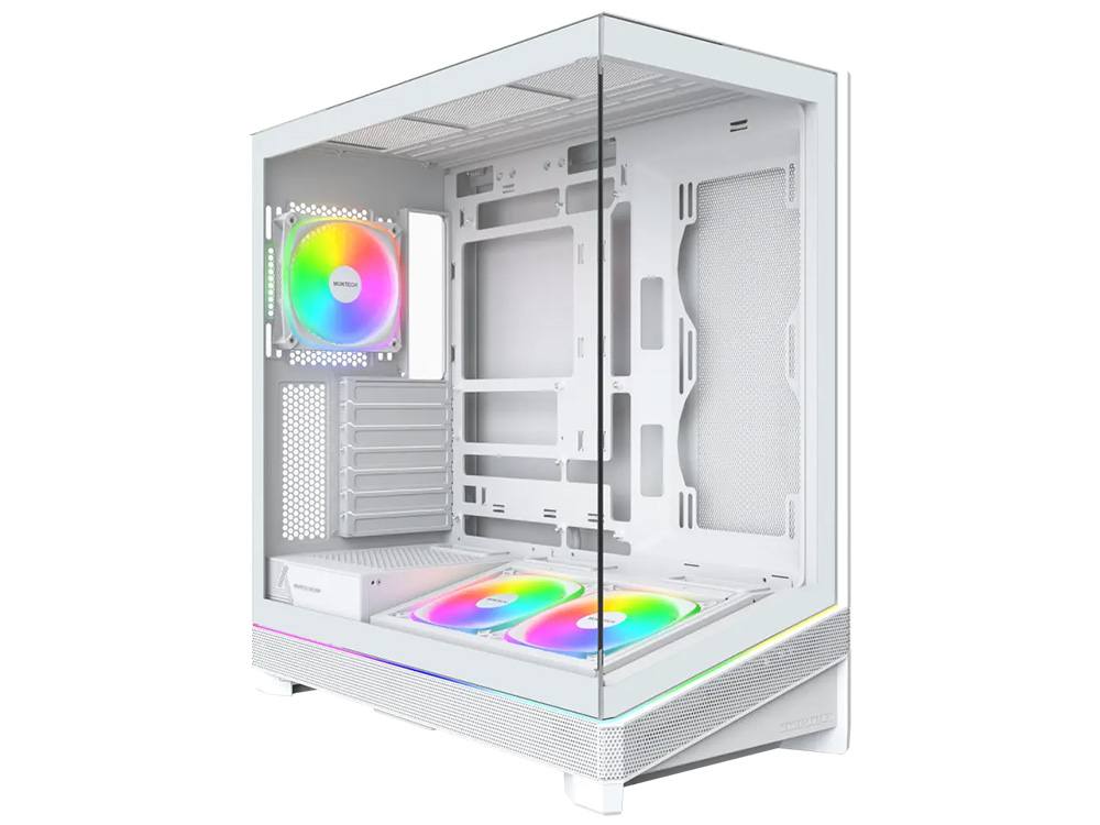 Montech SKY 3 Tempered Glass Panels Mid-Tower ATX Case - White
