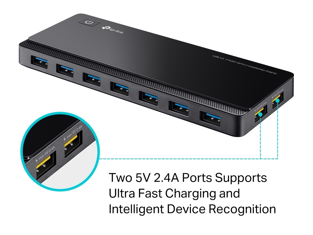 TP-Link UH720 USB 3.0 7-Port Hub with 2 Charging Ports [UH720]