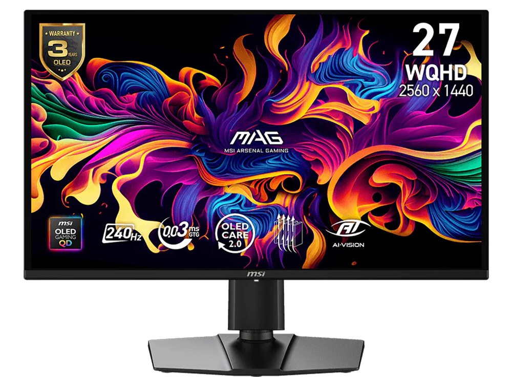 MSI MAG 274QP QD-OLED X24 26.5" 240Hz QHD QD-OLED Gaming Monitor