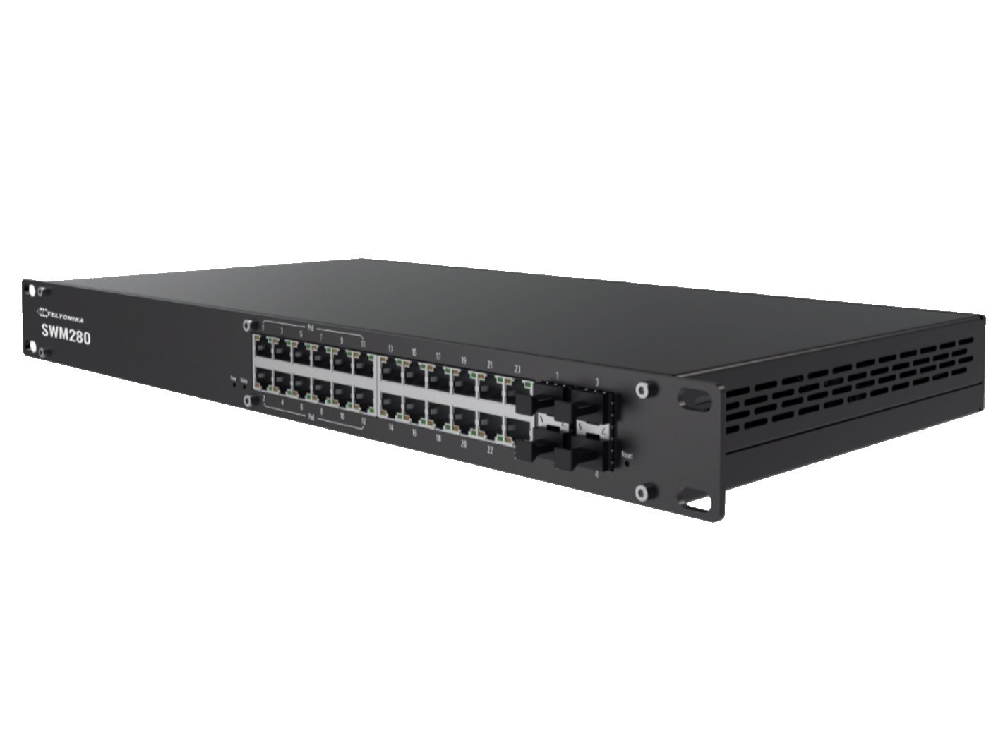 Teltonika SWM280 24-Port Gigabit 12x PoE+ (300W) 4x SFP L2+ Managed Switch