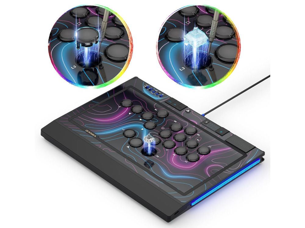 Qanba SAPPHIRE S1 Leverless Arcade Controller for PS5/PS4/PC