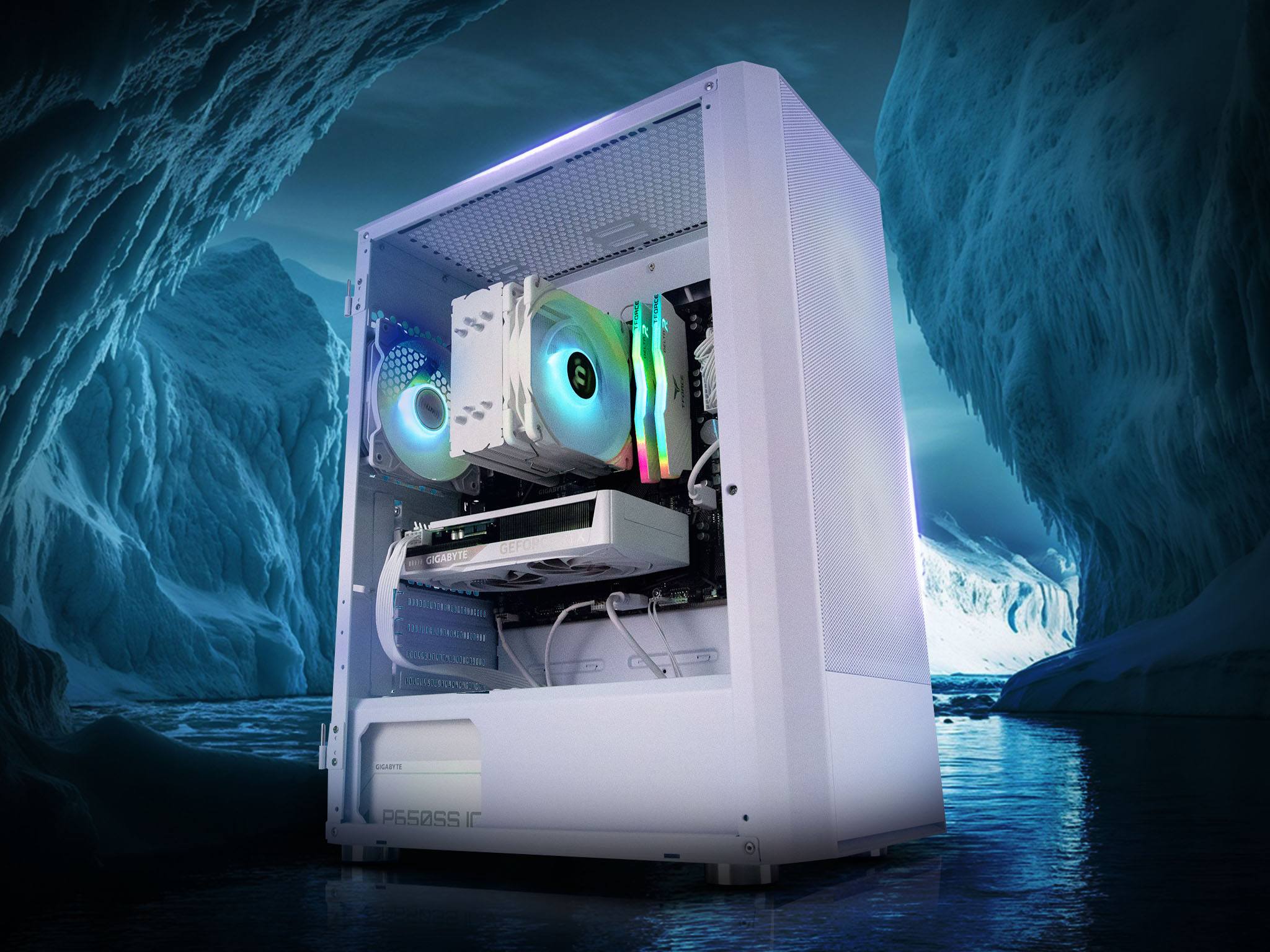 Centre Com Blue Ice Ryzen 5 5600 RTX 5060 Gaming PC with Windows 11