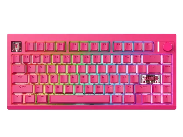 Fantech MAXFIT8 MK921 White Switch 75% Tri-Mode Wireless Mechanical Keyboard - Pink
