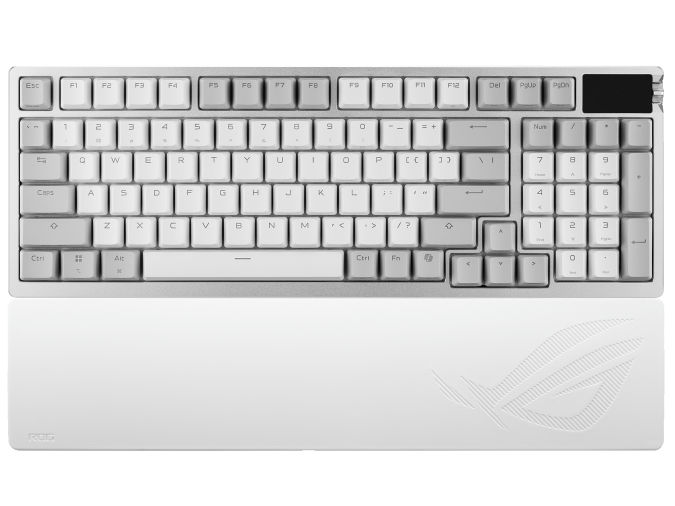 ASUS ROG Azoth 96 HE LITE Wireless Magnetic Switch OLED Gaming Keyboard - White
