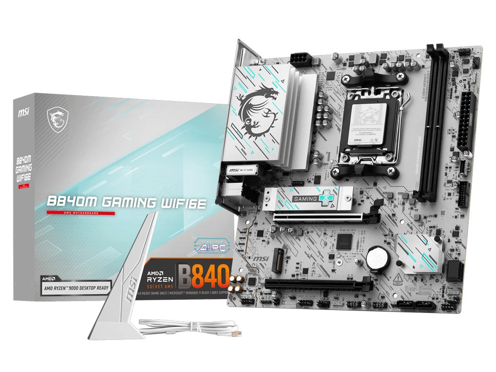 MSI B840M GAMING WIFI6E AM5 DDR5 Wi-Fi 6E mATX Motherboard