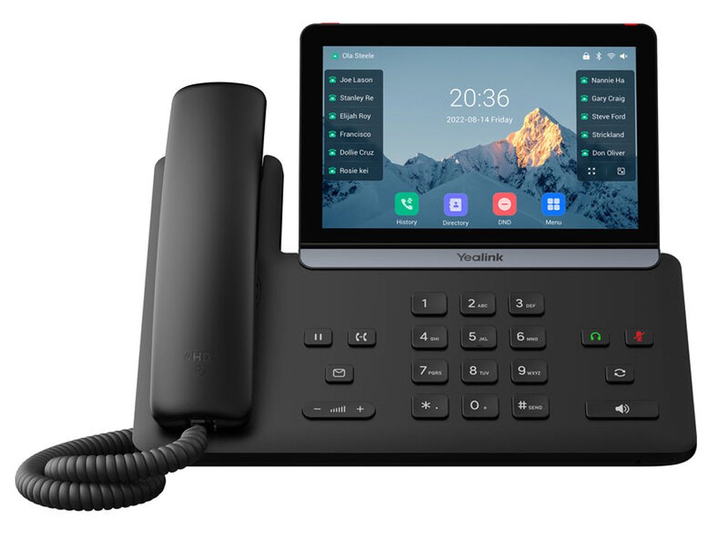 Yealink SIP-T87W 7" Touchscreen 16-Line Wi-Fi 6 Bluetooth 5.0 PoE IP Phone