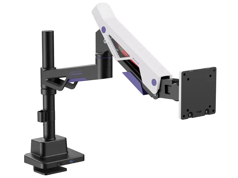 Brateck Atlas Neo LDT95-C012UCP 24"-57" 30kg Gas Spring Monitor Arm with USB-A & USB-C