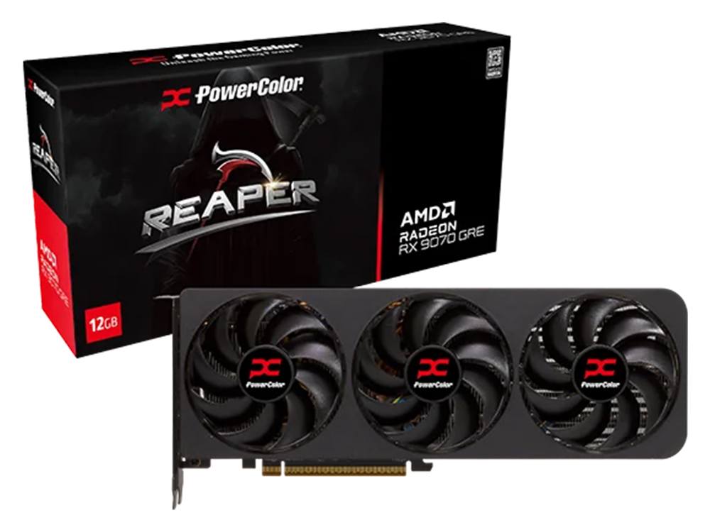 PowerColor Reaper Radeon RX 9070 GRE 12GB GDDR6 Triple Fan Graphics Card