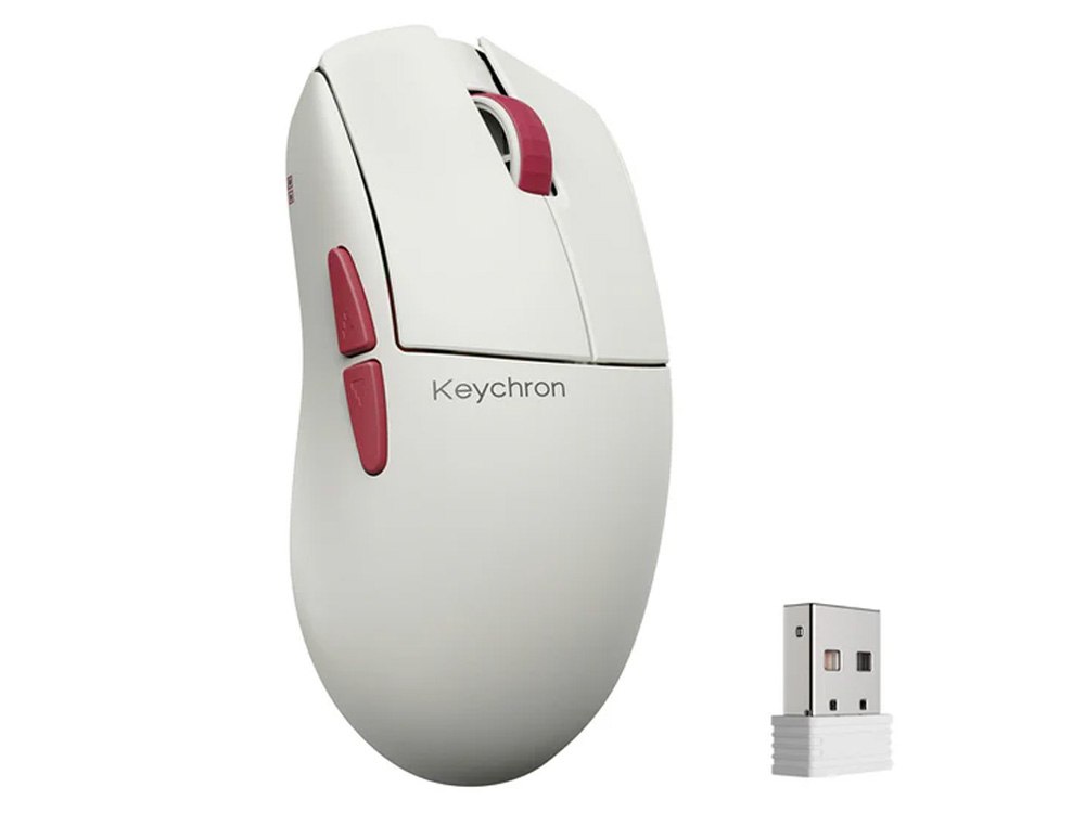 Keychron G4 8K Polling Rate PixArt 3950 Wireless Gaming Mouse - White