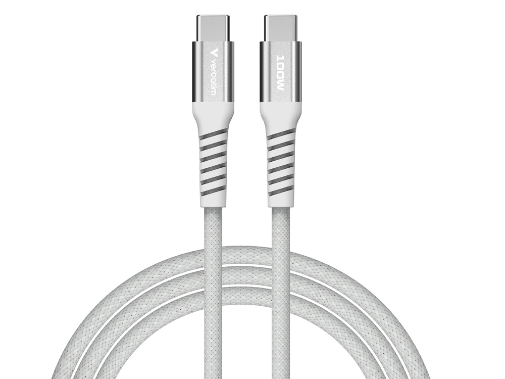 Verbatim Sync & Charge 1.2m 100W Magnetic USB-C to USB-C Cable - Grey