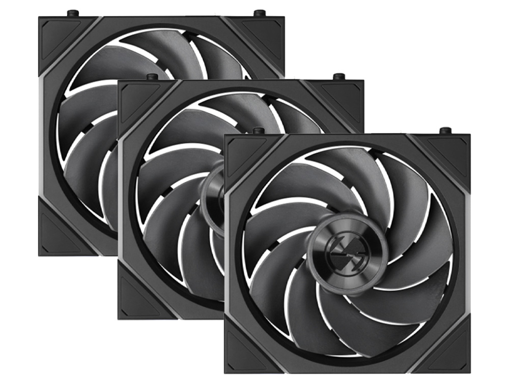Lian Li UNI FAN TL Flex Wireless 120mm ARGB Case Fan - Black (3 Pack) with Controller