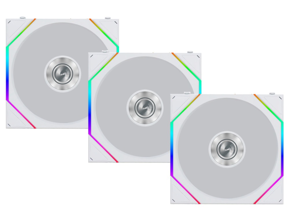 Lian Li UNI FAN TL Flex Wireless 120mm ARGB Case Fan with Controller - White (3-Pack)