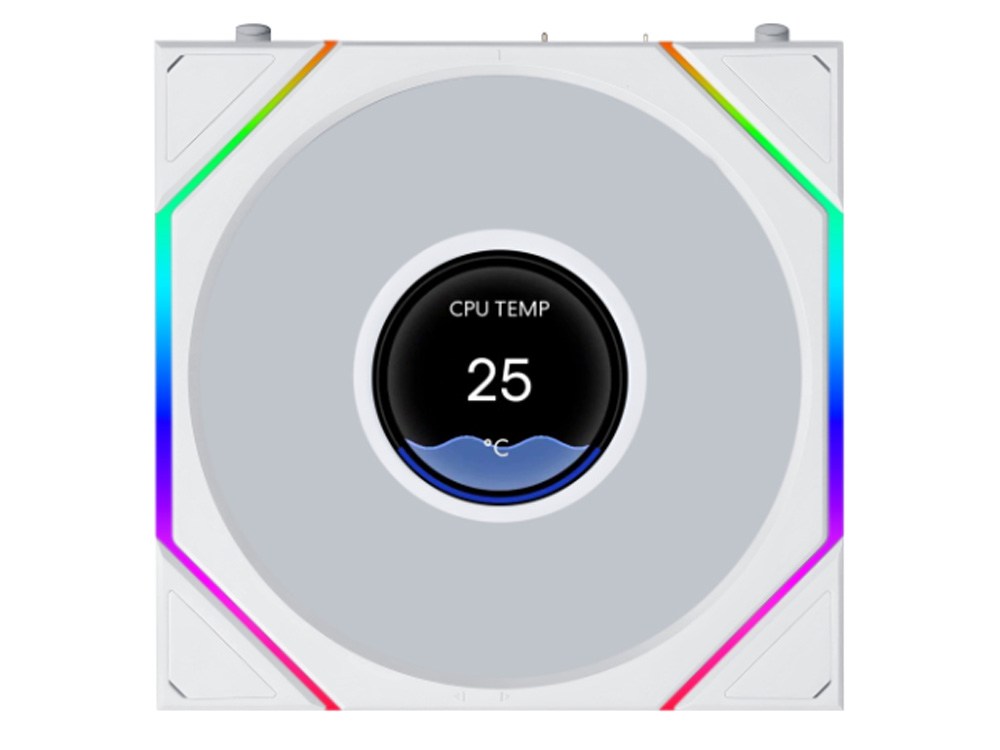 Lian Li UNI FAN TL LCD FLEX 120mm ARGB Case Fan - White (Single Pack)