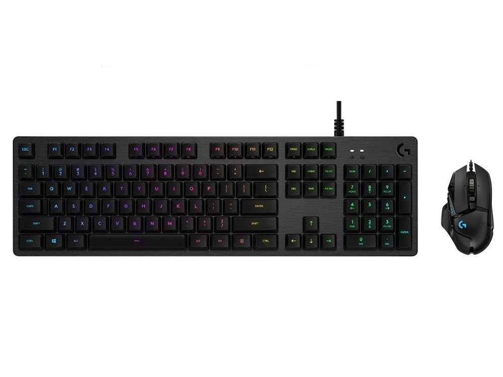 Logitech G512 Carbon Gaming Keyboard + Logitech G502 Hero Gaming Mouse Bundle