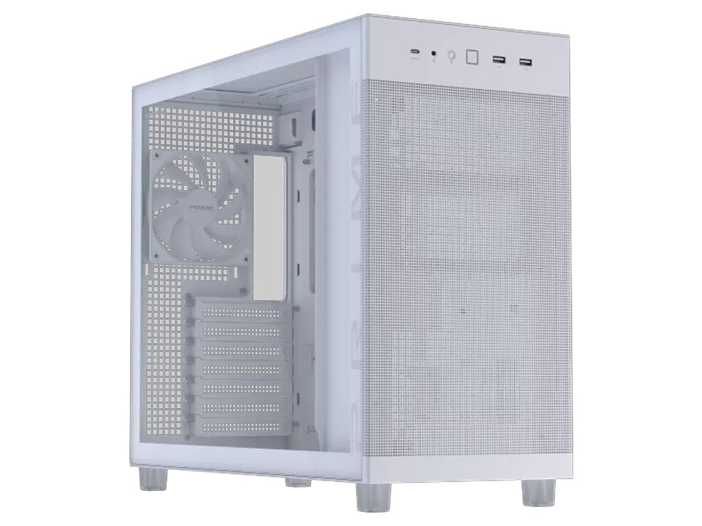 ASUS Prime AP303 Tempered Glass ATX Mid-Tower Case - White