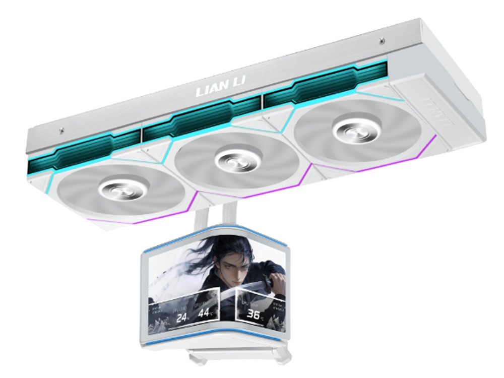 Lian Li HydroShift II OLED Curved 360TL 360mm White AIO Liquid CPU Cooler