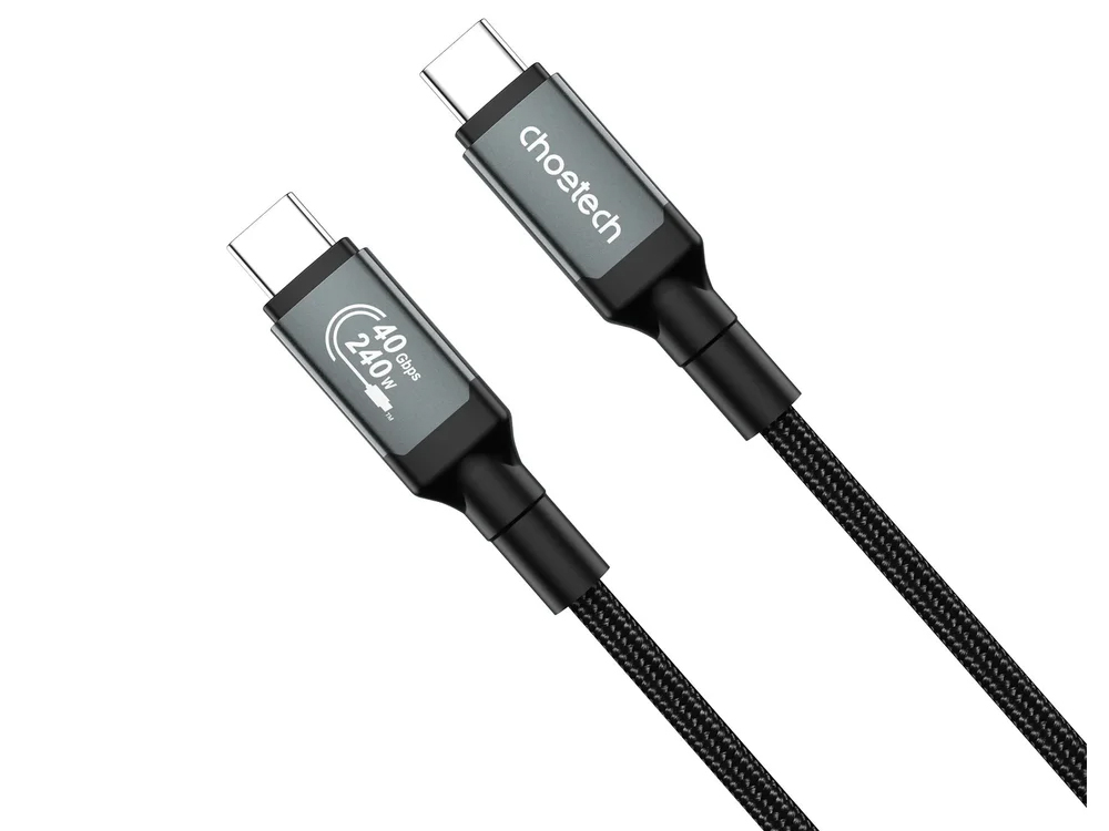 Choetech HyperLink XCC-1040 240W 40Gbps 8K@60Hz 1.2m Nylon Braided USB-C to USB-C Cable