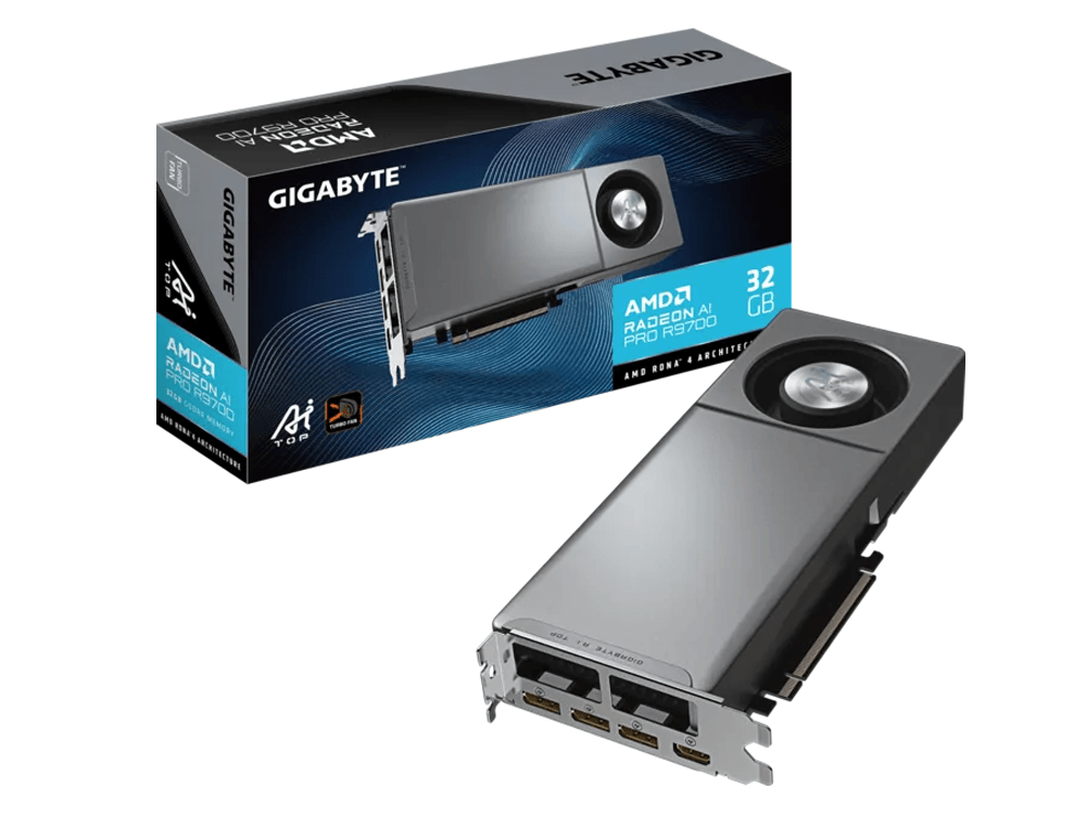 GIGABYTE Radeon AI PRO R9700 AI TOP 32GB GDDR6 Graphics Card