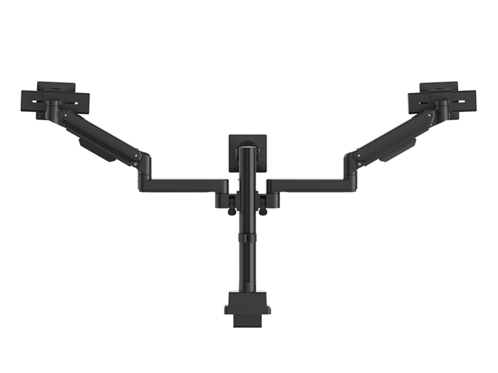 Brateck Modular Mechanical Spring Triple Monitor Arm - Black
